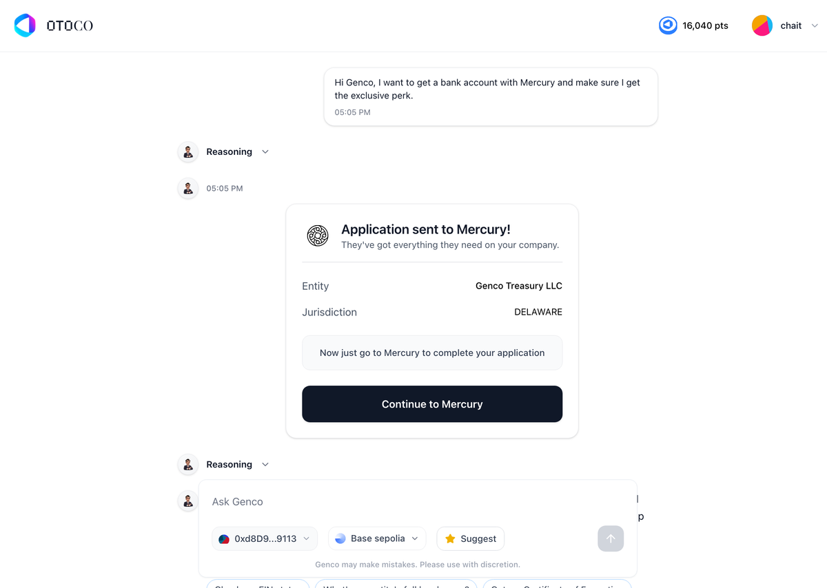 World First: Genco Can Now Open Your Mercury Bank Account